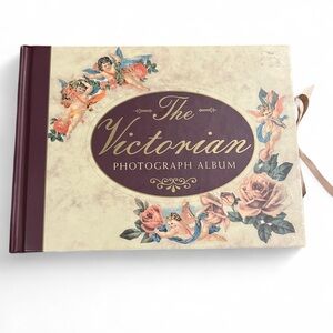 1990s Victorian Revival Photo Album - Romantic Cottagecore Cherub & Cat Motif